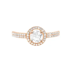 Marc Orian Bagues De Promesse|Bijoux Zirconium > Bague Garine Or Rose Oxyde De Zirconium