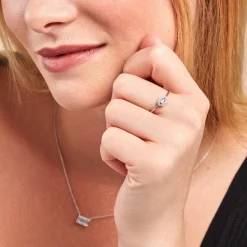 Marc Orian Bagues De Promesse|Bijoux Zirconium > Bague Gia Argent Blanc Oxyde De Zirconium