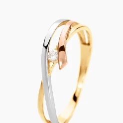Bague Giusta Or Tricolore Diamant