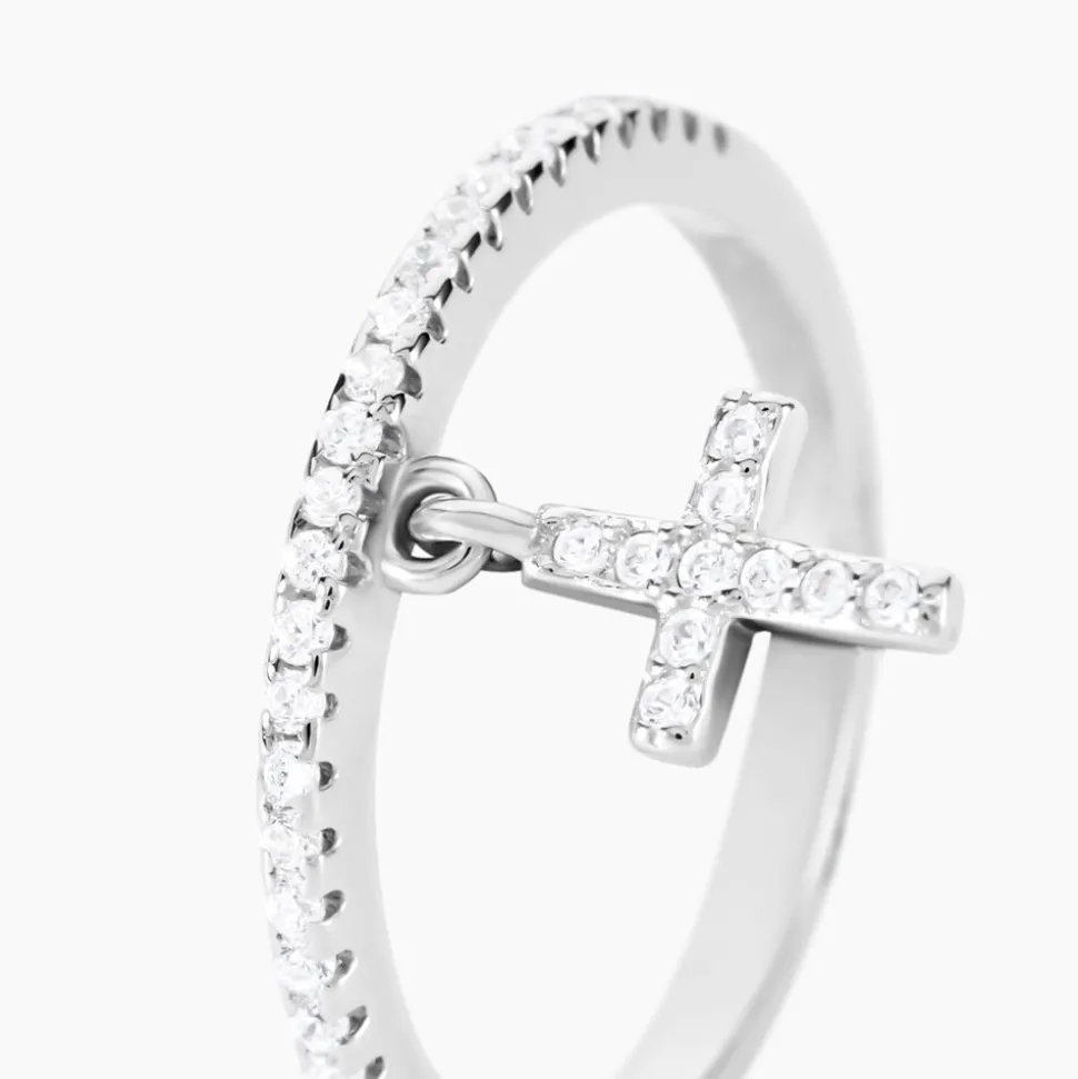 Bague Gorane Argent Blanc Oxyde De Zirconium