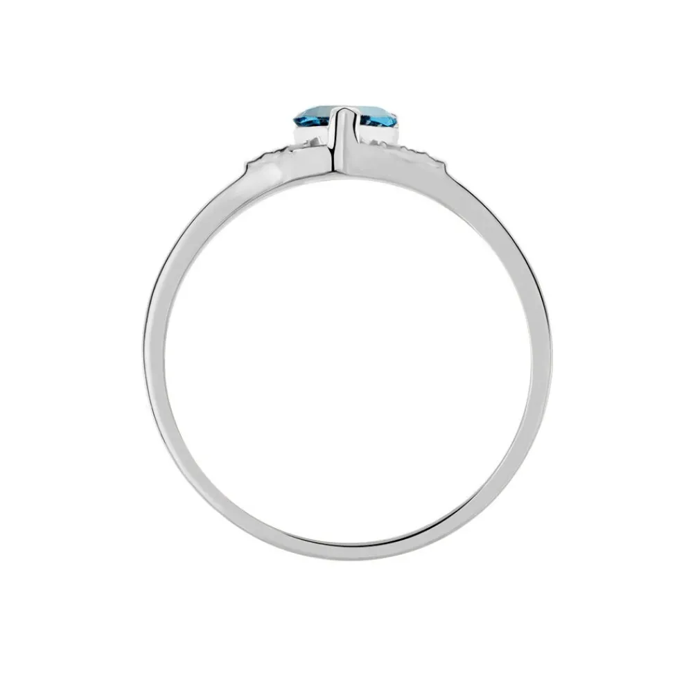 Marc Orian Anniversaire De Mariage|Bagues > Bague Grishilda Or Blanc Topaze Oxyde or blanc topaze bleue