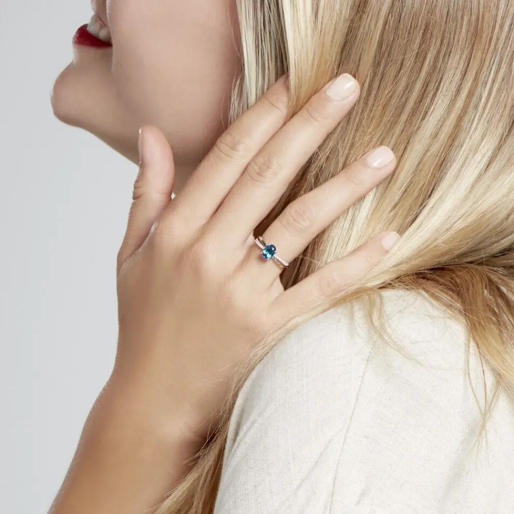 Marc Orian Anniversaire De Mariage|Bagues > Bague Hama Or Blanc Topaze Et Oxyde De Zirconium