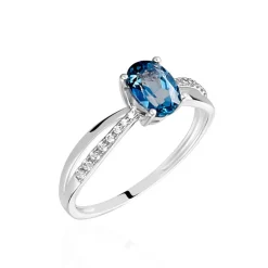 Marc Orian Anniversaire De Mariage|Bagues > Bague Hama Or Blanc Topaze Et Oxyde De Zirconium