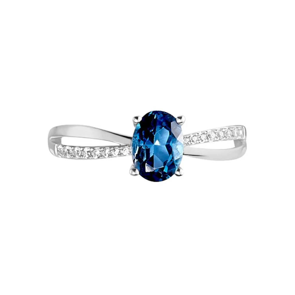 Marc Orian Anniversaire De Mariage|Bagues > Bague Hama Or Blanc Topaze Et Oxyde De Zirconium