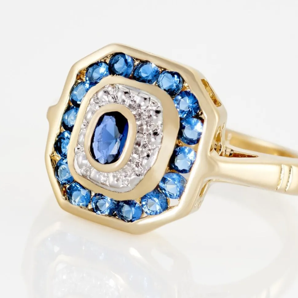 Bague Hans Plaqué Or Oxyde Pierre