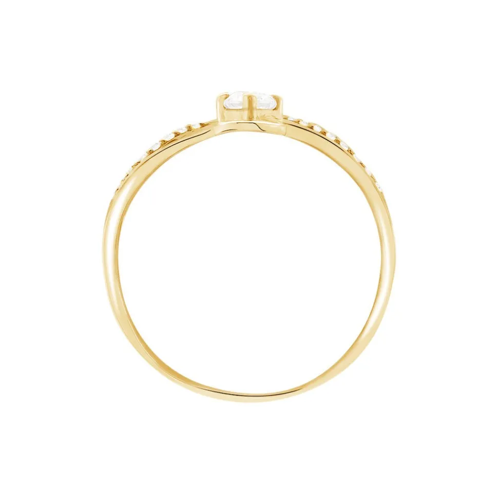 Bague Harmonia Or Jaune Oxyde De Zirconium