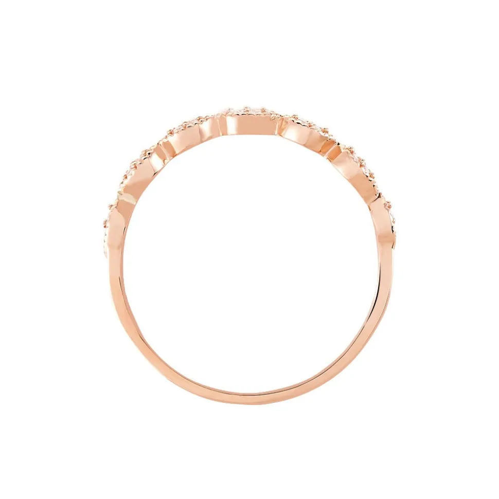Bague Hestia Or Rose Oxyde De Zirconium