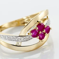 Marc Orian Bagues Rubis|Anniversaire De Mariage > Bague Hoela Or Jaune Diamant Et Rubis