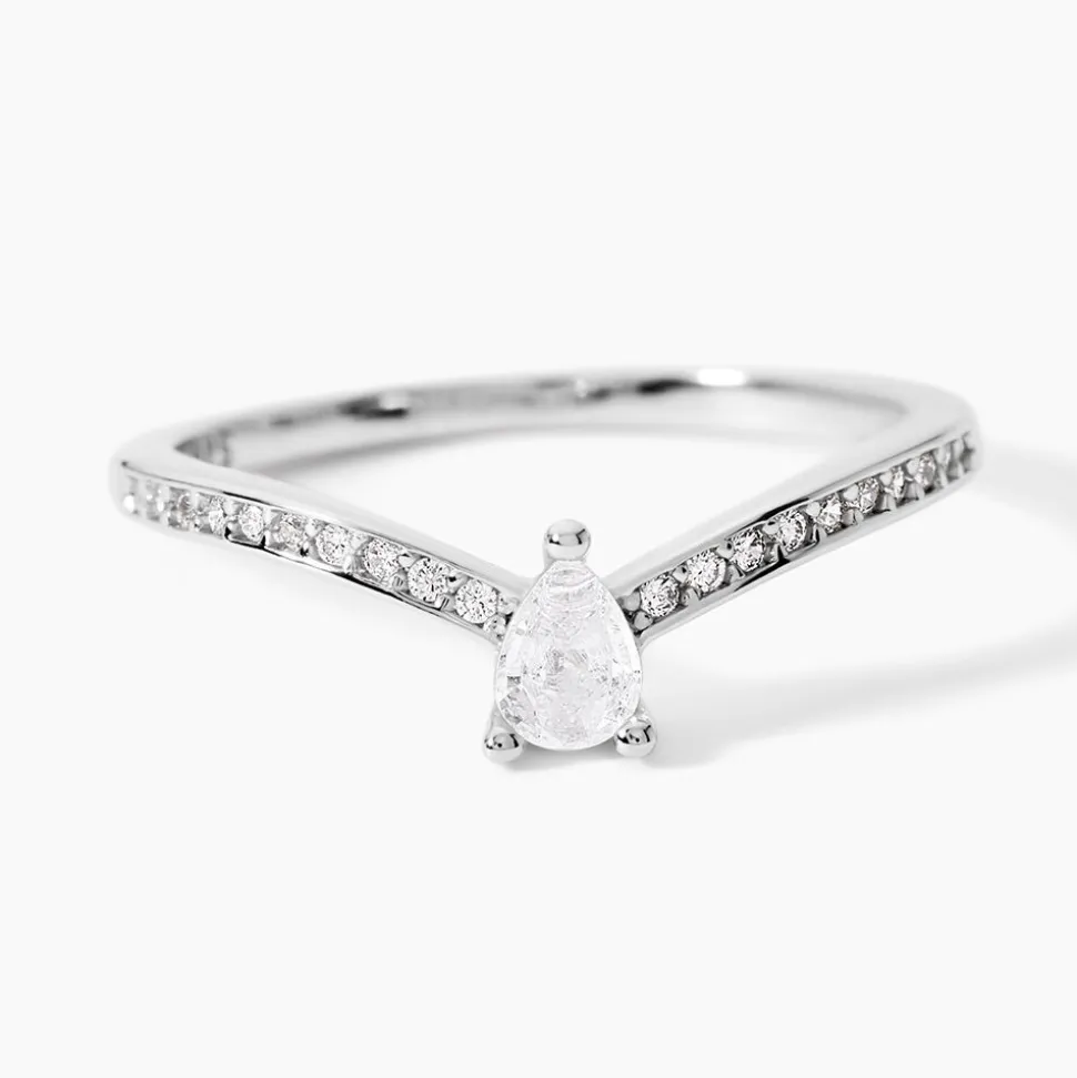 Bague Hyman Argent Blanc Oxyde De Zirconium