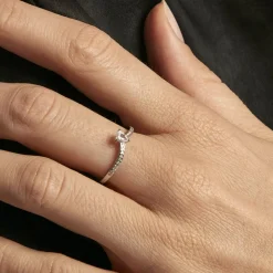 Bague Hyman Argent Blanc Oxyde De Zirconium