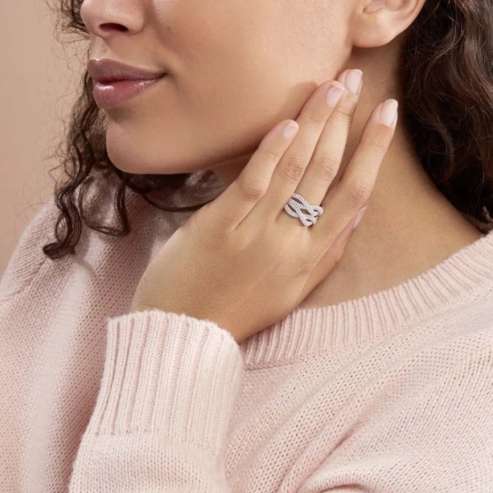 Marc Orian Bagues Fantaisie|Bijoux Zirconium > Bague Ireneo Argent Blanc Oxyde De Zirconium