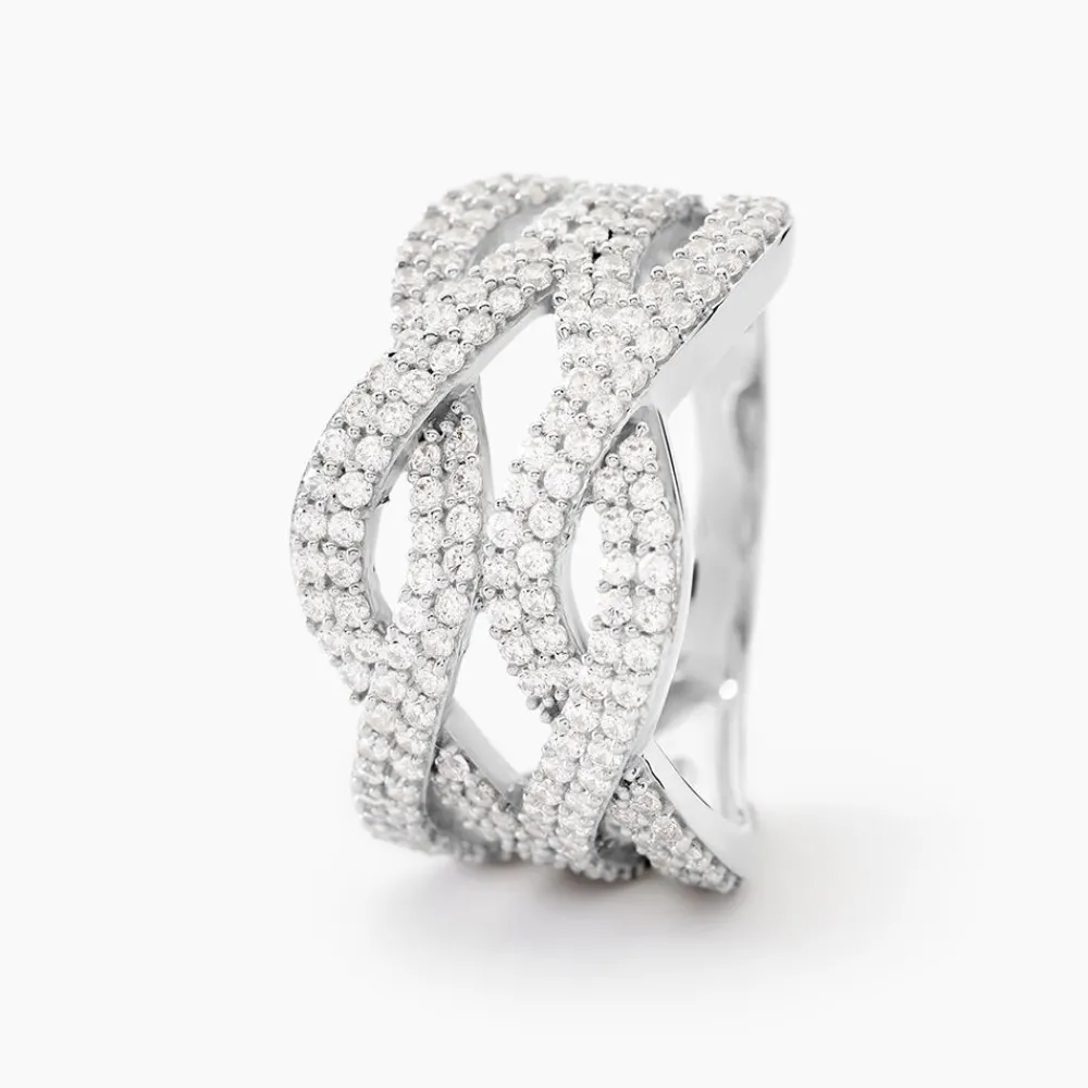 Marc Orian Bagues Fantaisie|Bijoux Zirconium > Bague Ireneo Argent Blanc Oxyde De Zirconium