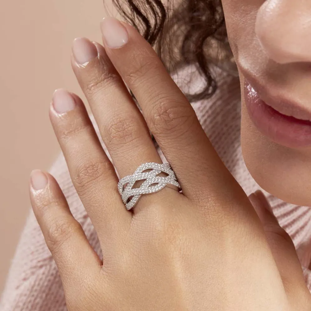 Marc Orian Bagues Fantaisie|Bijoux Zirconium > Bague Ireneo Argent Blanc Oxyde De Zirconium