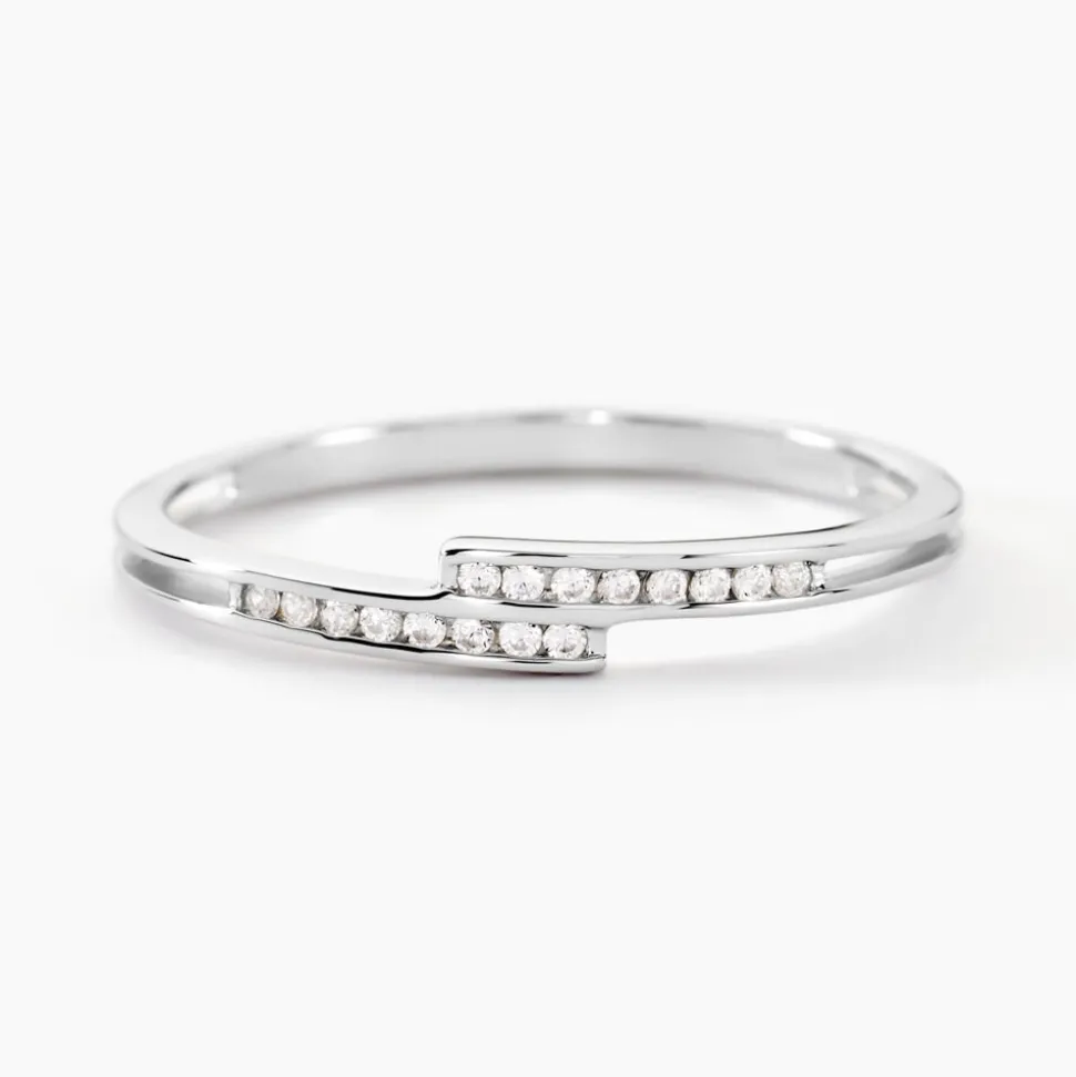 Bague Iryna Argent Blanc Oxyde De Zirconium