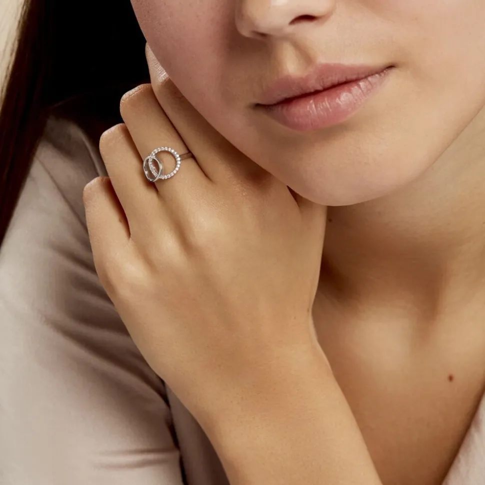 Bague Isabel Argent Blanc Oxyde De Zirconium