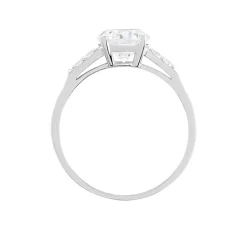 Marc Orian Bagues De Promesse|Bijoux Zirconium > Bague Ivonne Or Blanc Oxyde De Zirconium