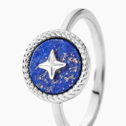 Marc Orian Bagues De Promesse|Bagues > Bague Izarra Argent Blanc Lapis Lazuli argent blanc lapis lazuli bleu