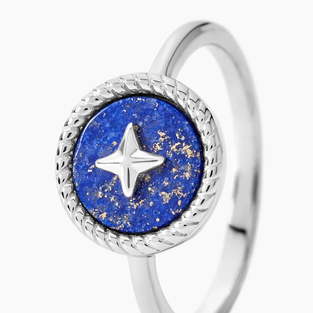 Marc Orian Bagues De Promesse|Bagues > Bague Izarra Argent Blanc Lapis Lazuli argent blanc lapis lazuli bleu