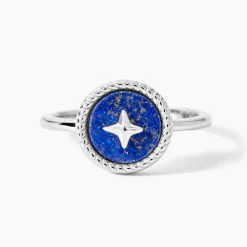 Marc Orian Bagues De Promesse|Bagues > Bague Izarra Argent Blanc Lapis Lazuli argent blanc lapis lazuli bleu
