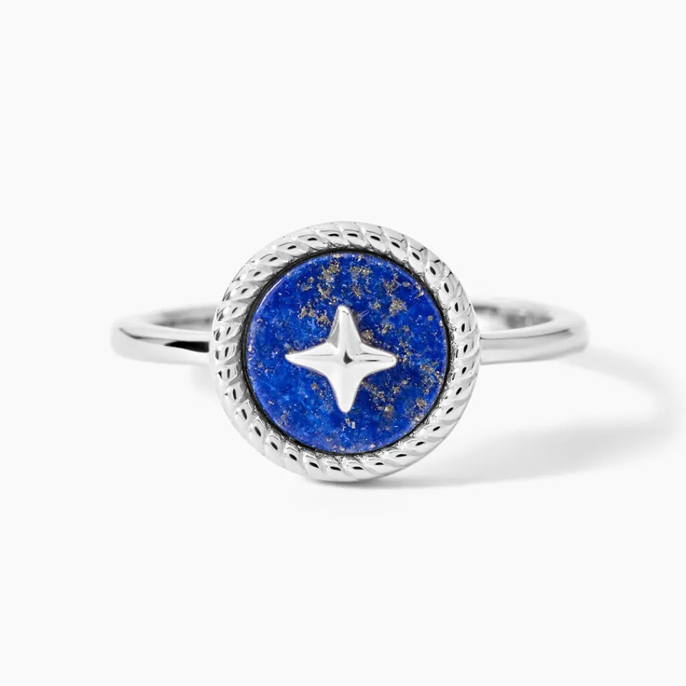 Marc Orian Bagues De Promesse|Bagues > Bague Izarra Argent Blanc Lapis Lazuli argent blanc lapis lazuli bleu