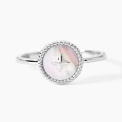 Marc Orian Bagues De Promesse|Bagues > Bague Izarra Argent Blanc Nacre argent blanc nacre blanc
