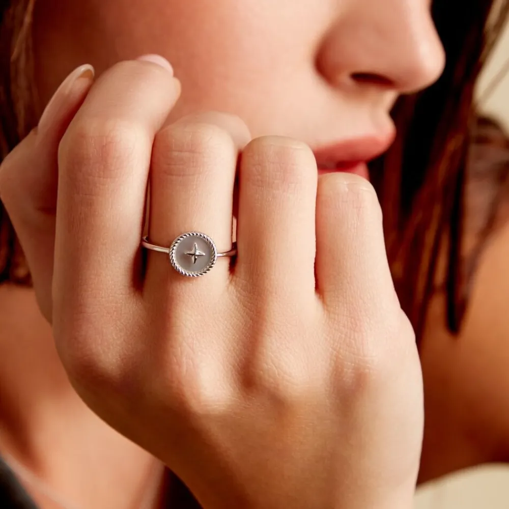 Marc Orian Bagues De Promesse|Bagues > Bague Izarra Argent Blanc Nacre argent blanc nacre blanc