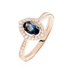 Marc Orian Anniversaire De Mariage|Bagues > Bague Janna Or Rose Topaze Et Oxyde De Zirconium