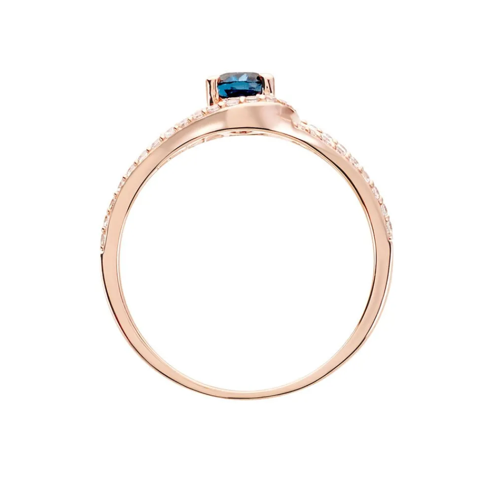 Marc Orian Anniversaire De Mariage|Bagues > Bague Jannha Or Rose Topaze Et Oxyde De Zirconium