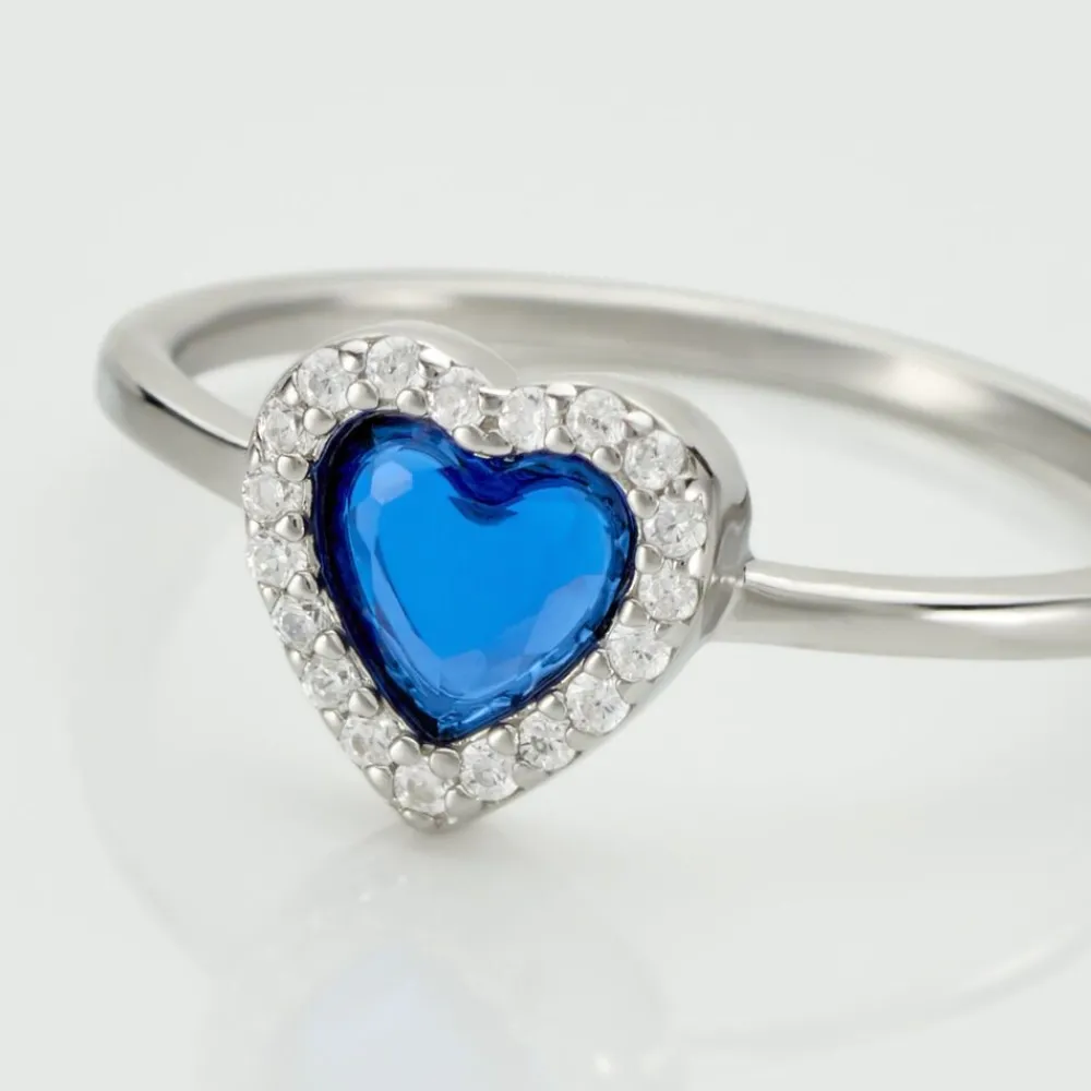 Marc Orian Bagues De Promesse|Bijoux Zirconium > Bague Jaume Argent Blanc Oxyde De Zirconium argent blanc oxyde bleu