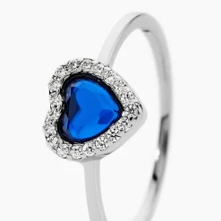 Marc Orian Bagues De Promesse|Bijoux Zirconium > Bague Jaume Argent Blanc Oxyde De Zirconium argent blanc oxyde bleu