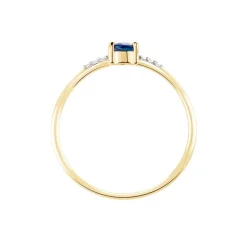 Bague Jehane Or Jaune Saphir Et Diamant