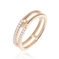 Bague Jessie Argent Rose Oxyde De Zirconium