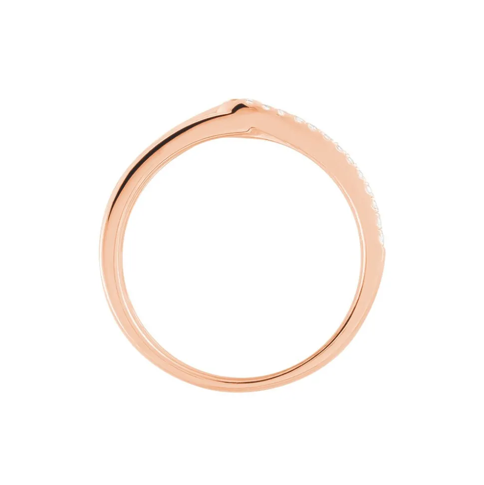 Bague Jessie Argent Rose Oxyde De Zirconium