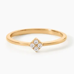 Bague Jil Plaqué Or Jaune Oxyde De Zirconium