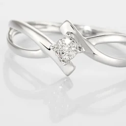 Marc Orian Bijoux Or|Anniversaire De Mariage > Bague Jone Or Blanc Diamant