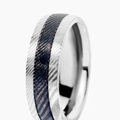 JOURDAN Bagues Homme|Bagues > Bague Acier Bicolore