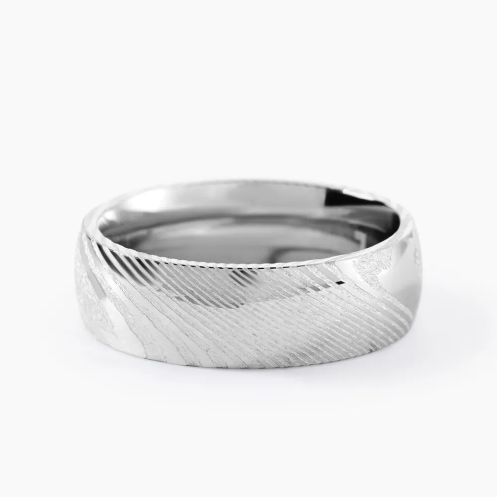 JOURDAN Bagues Homme|Bagues > Bague Acier Blanc