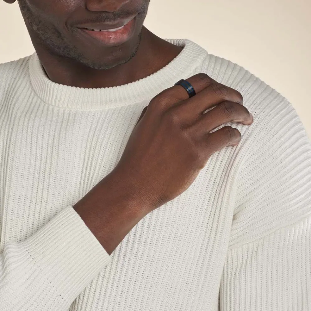 JOURDAN Bagues|Idées Cadeaux Homme > Bague Homme Bada Tungstene Noir