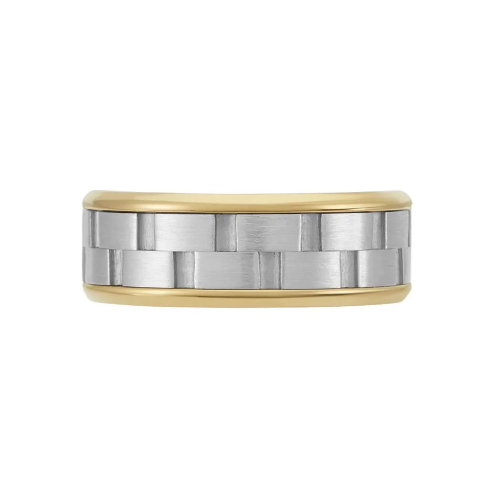 Bague Jourdan Oahu Acier Blanc Et Jaune