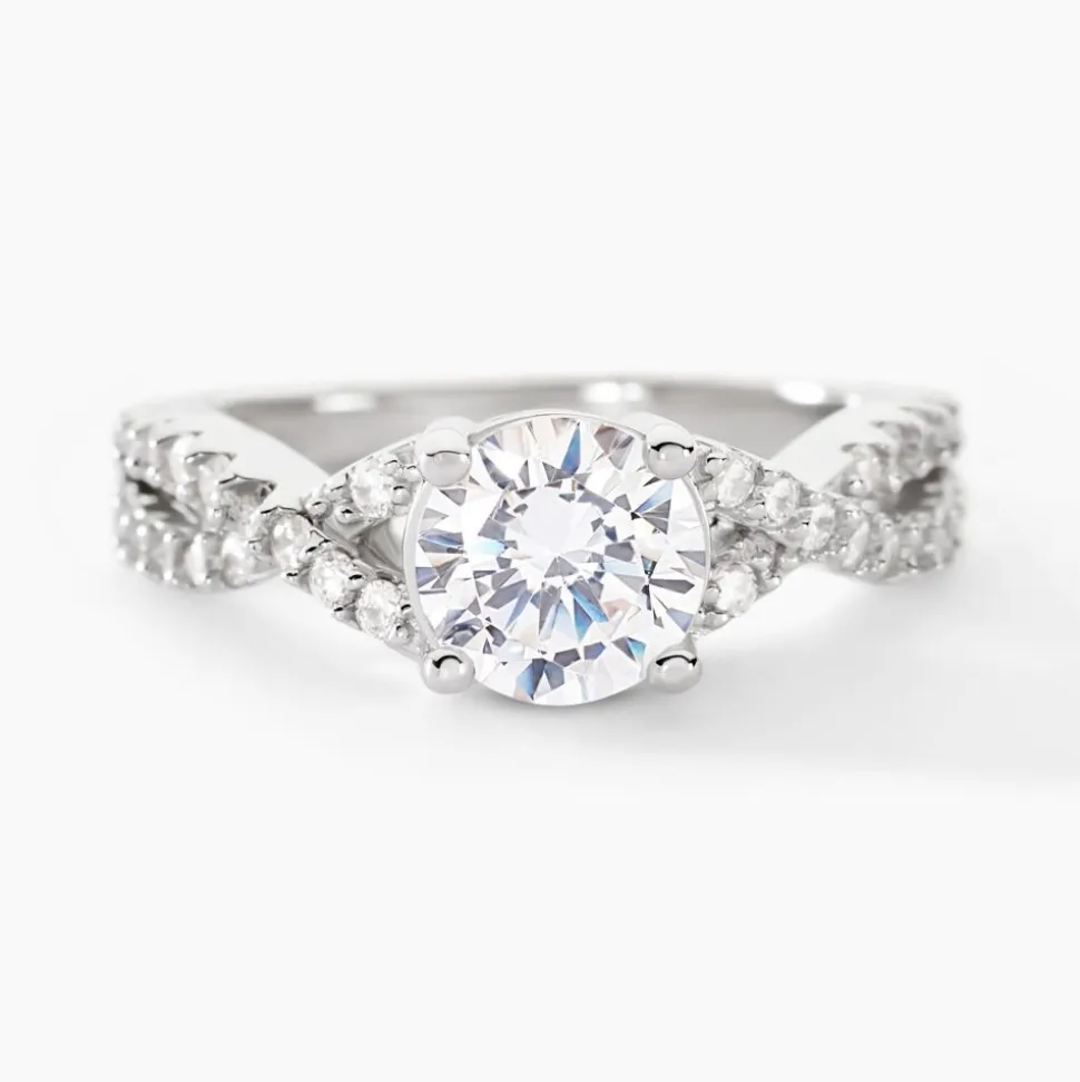 Bague Karin Argent Blanc Oxyde De Zirconium