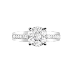 Marc Orian Bagues|Bijoux Platine > Bague Kate Ld Platine Blanc Diamant Synthétique