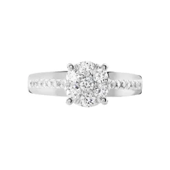 Bague Kate Ld Platine Blanc Diamant Synthétique