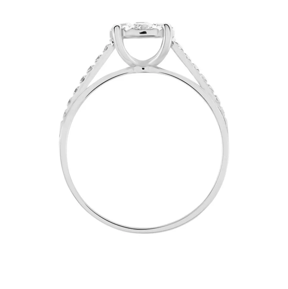 Bague Kate Or Blanc Diamant Synthétique