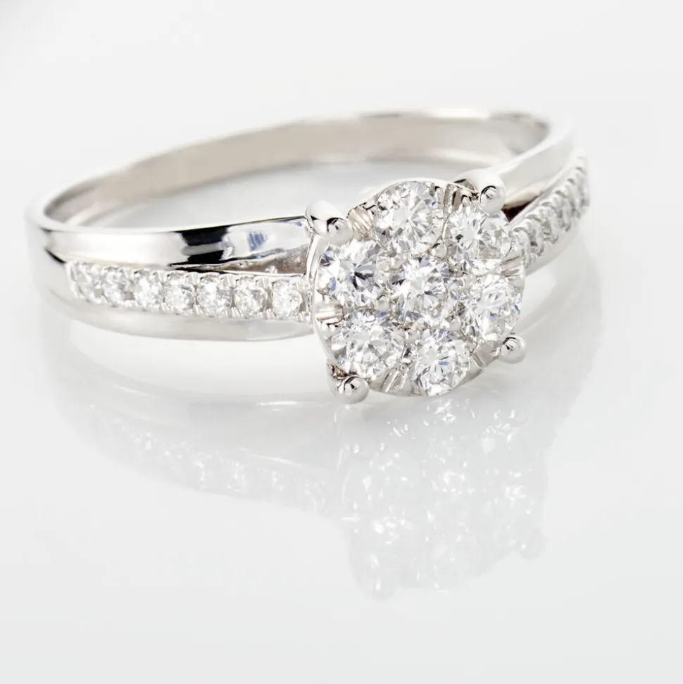 Bague Kate Or Blanc Diamant Synthétique