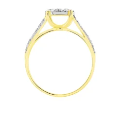 Bague Kate Or Jaune Diamant Synthétique