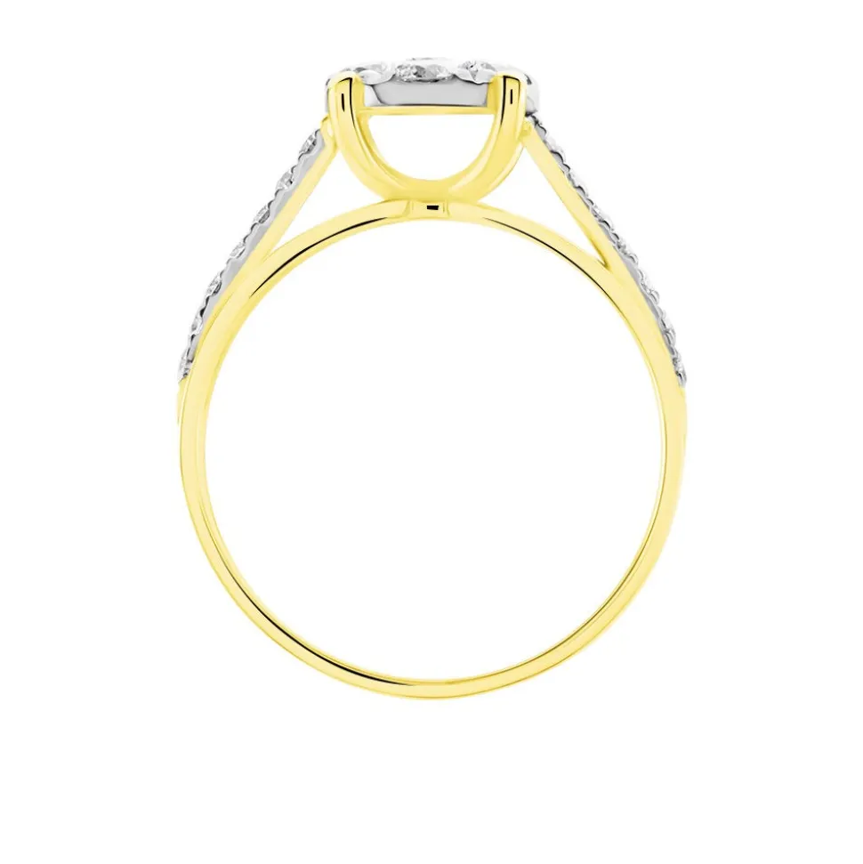 Bague Kate Or Jaune Diamant Synthétique