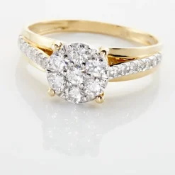 Bague Kate Or Jaune Diamant Synthétique