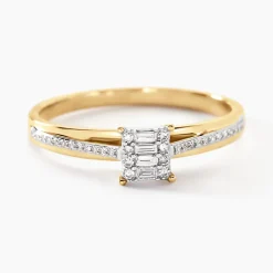 Marc Orian Bijoux Or|Anniversaire De Mariage > Bague Kate Rectangle Or Jaune Diamant