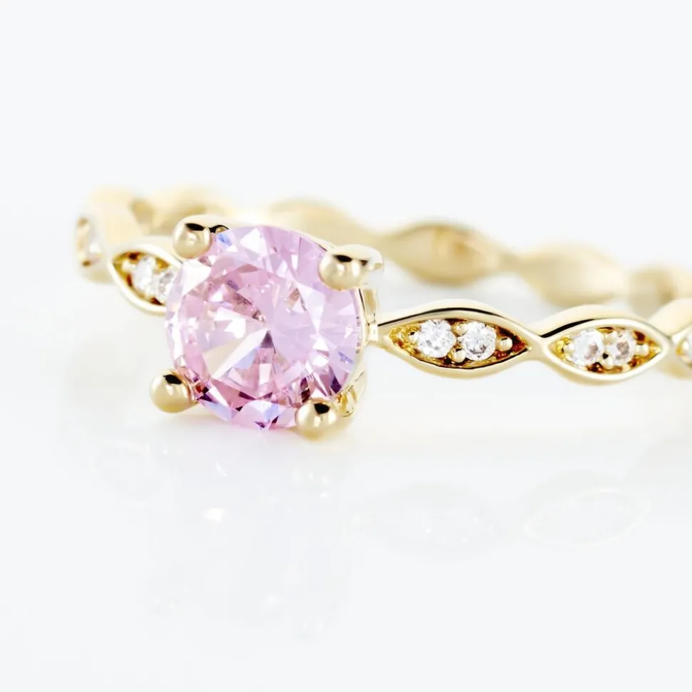 Bague Kurt Plaqué Or Jaune Oxyde De Zirconium