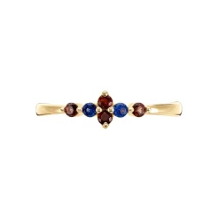 Bague Laeticia Plaqué Or Doré Pierres De Synthèses